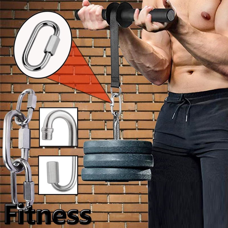 Lsqurel Quick Link, Lsqurel 304 Stainless Steel D Shape Locking Carabiner Heavy Duty Repair Link Pets Keychain for Outdoor Traveling Equipment M4 M6 M8 Capacity 200lb 600lb 1200lb (M4 5Pack) - Image 4